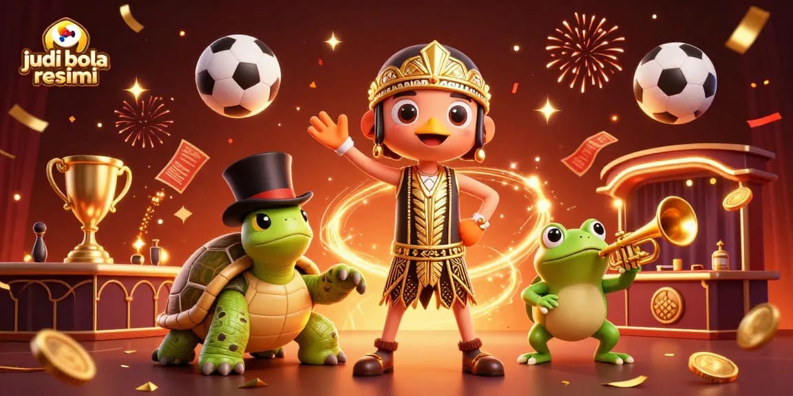 Experience judi bola resmi excitement with dynamic sports betting elements and vibrant characters