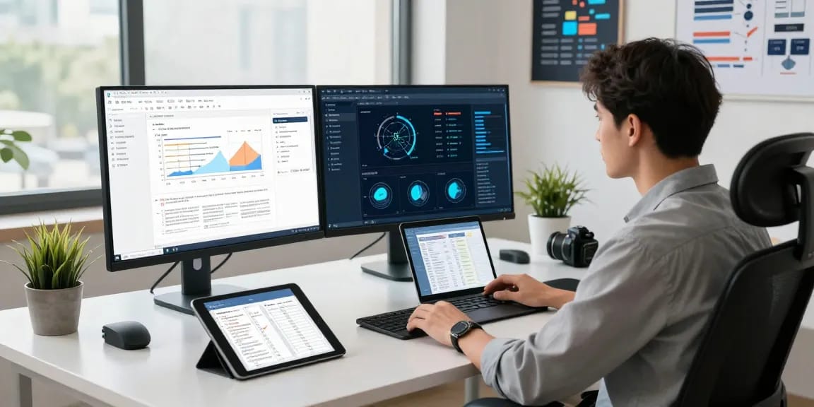Detect fraud in pdf with AI verification tools in a modern workspace.