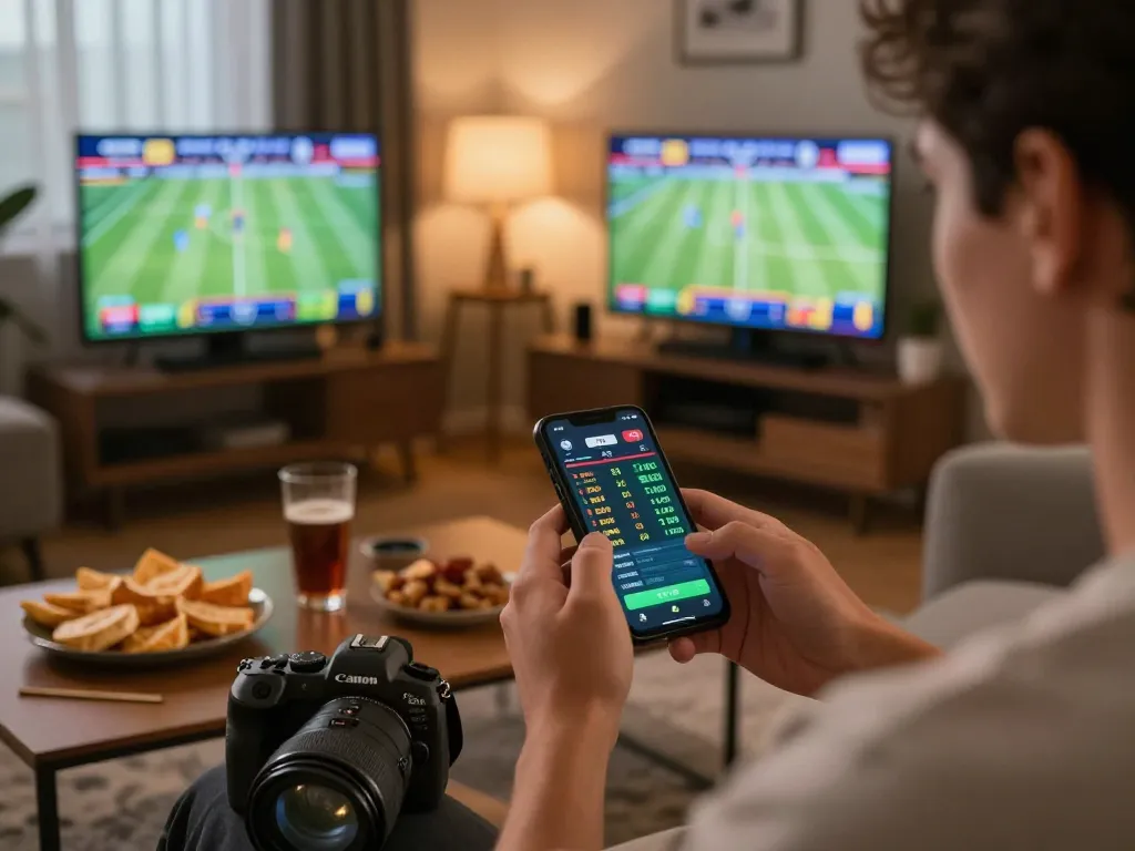 Engaging sports betting action on RR88 app with live event displays and enthusiastic player.