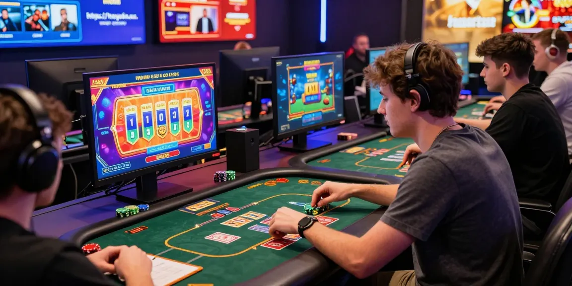 Players engaged in an exciting gaming session at https://haywin.eu.com/ featuring vibrant online casino graphics.