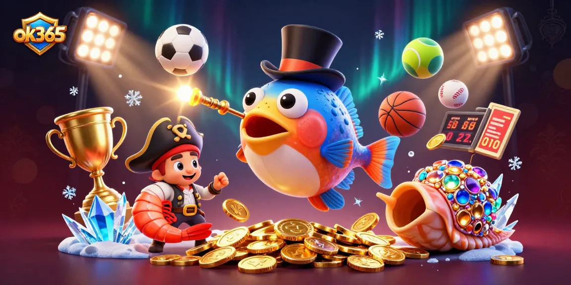 Experience exciting gameplay at ok365 with dynamic casino illustrations featuring engaging characters and sports elements.