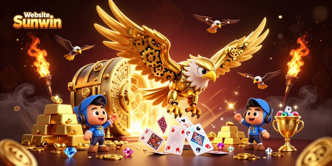 Experience the thrill of the Website Sunwin casino with vibrant holographic cards and treasures.