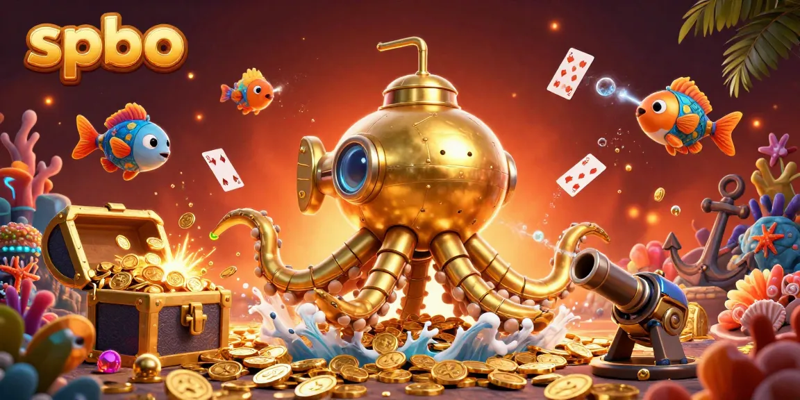 Engage in thrilling spbo experiences with an explosive underwater scene filled with treasures.