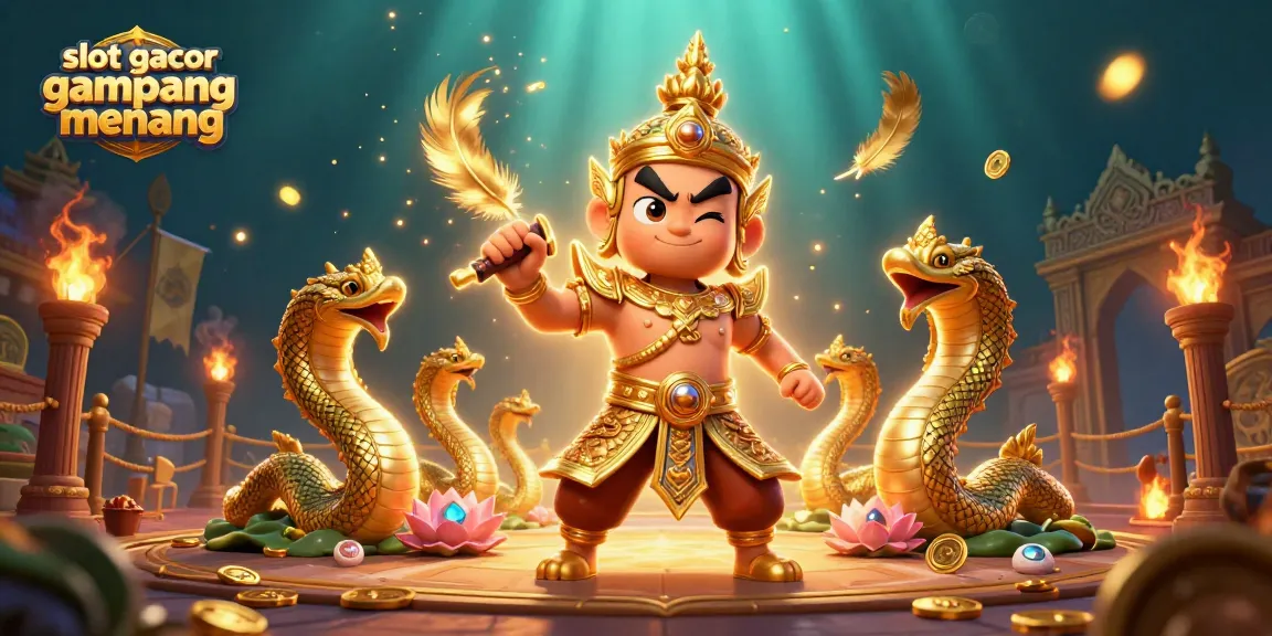 Engage with slot gacor gampang menang through vibrant 3D illustration of winning guardians and dynamic elements.