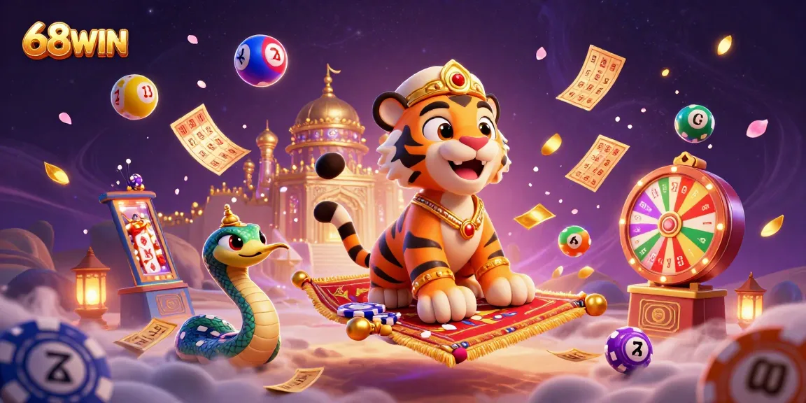 Join 68WIN for thrilling online gambling, featuring immersive casino games and vibrant lottery elements.
