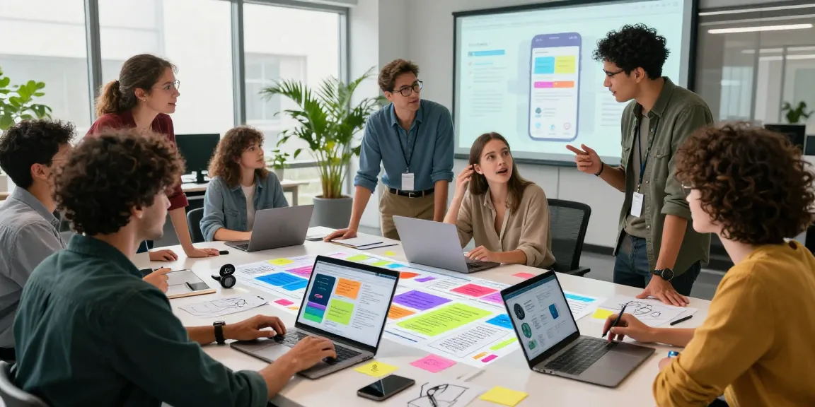 Team collaborating on creative ideas using mixboard ai in a vibrant digital workspace.