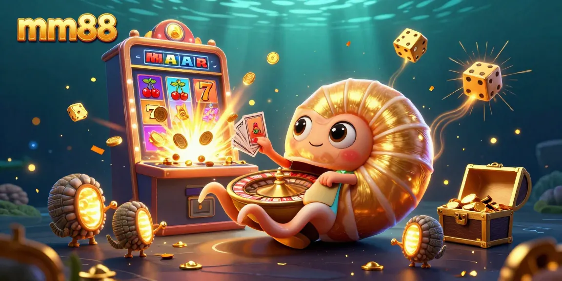 Experience mm88's thrilling casino adventures with a vibrant 3D jackpot celebration.