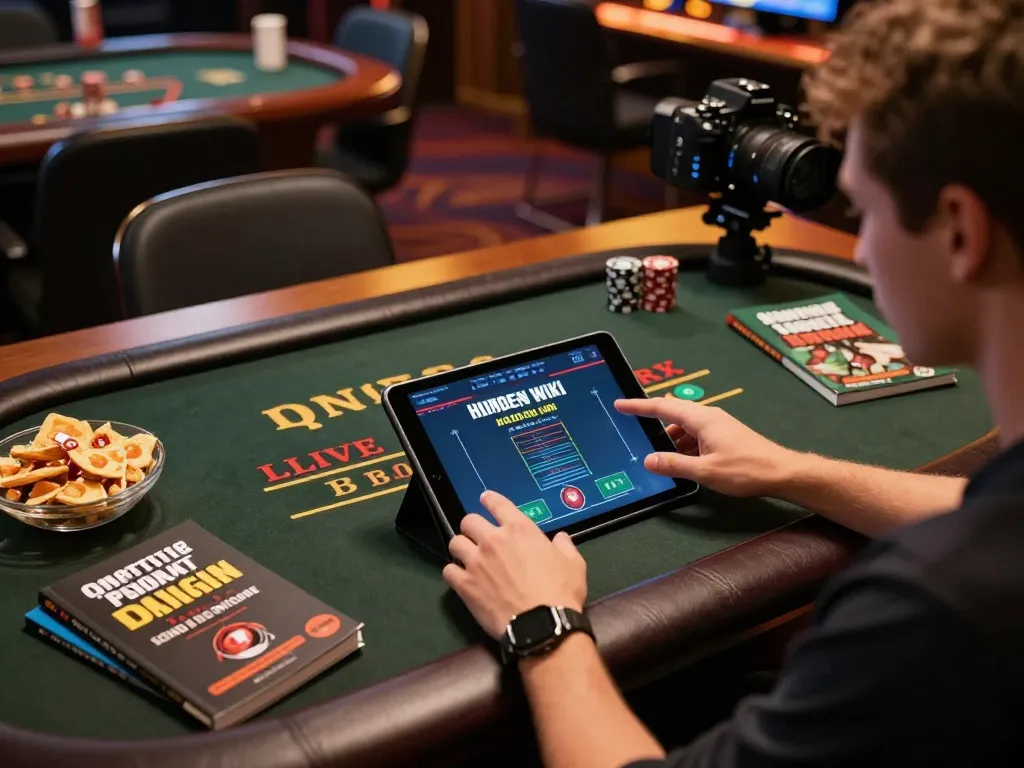 Engaging online gaming scene involving hidden wiki for responsible blackjack strategy