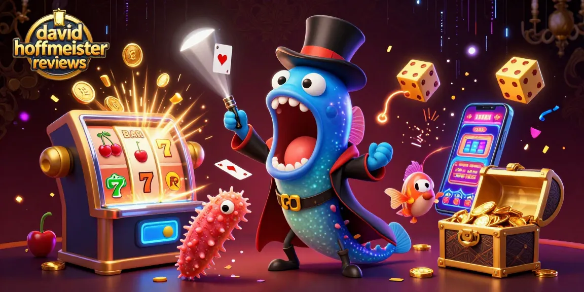 Engaging david hoffmeister reviews scene with vibrant casinos and magical elements in action.