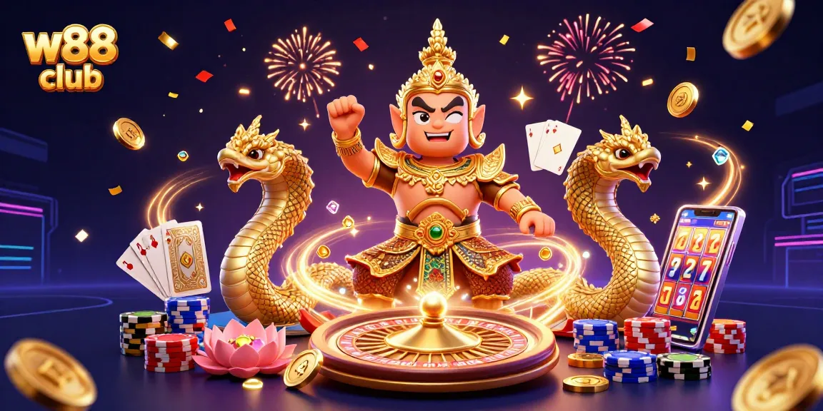 Cá cược tại w88 club với hình ảnh bảo vệ đền thờ và các trò chơi hấp dẫn.