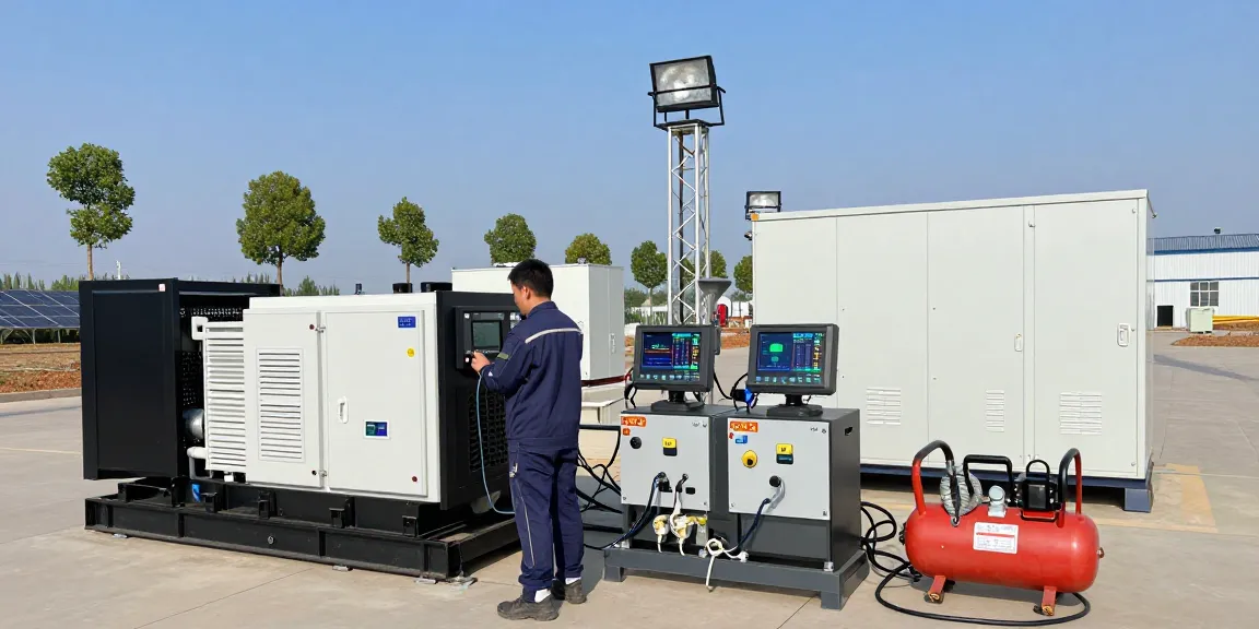 Natural gas system alongside diesel generators and battery storage in an industrial energy setting