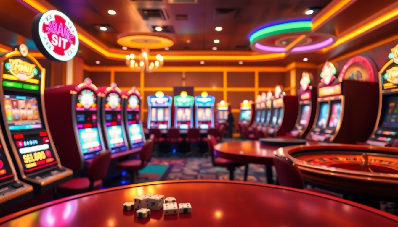Experience the thrill of demo slot pragmatic in an exciting casino setting with vibrant slot machines.