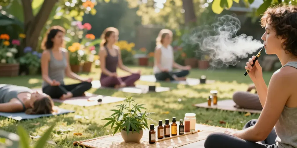 Buy shatter Canada with premium CBD products in a natural outdoor wellness setting, emphasizing organic and lab-tested oils.