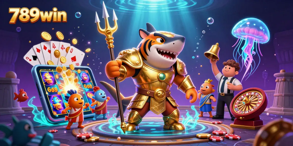Experience thrilling gameplay at 789win with a vibrant underwater casino scene showcasing excitement and fun.