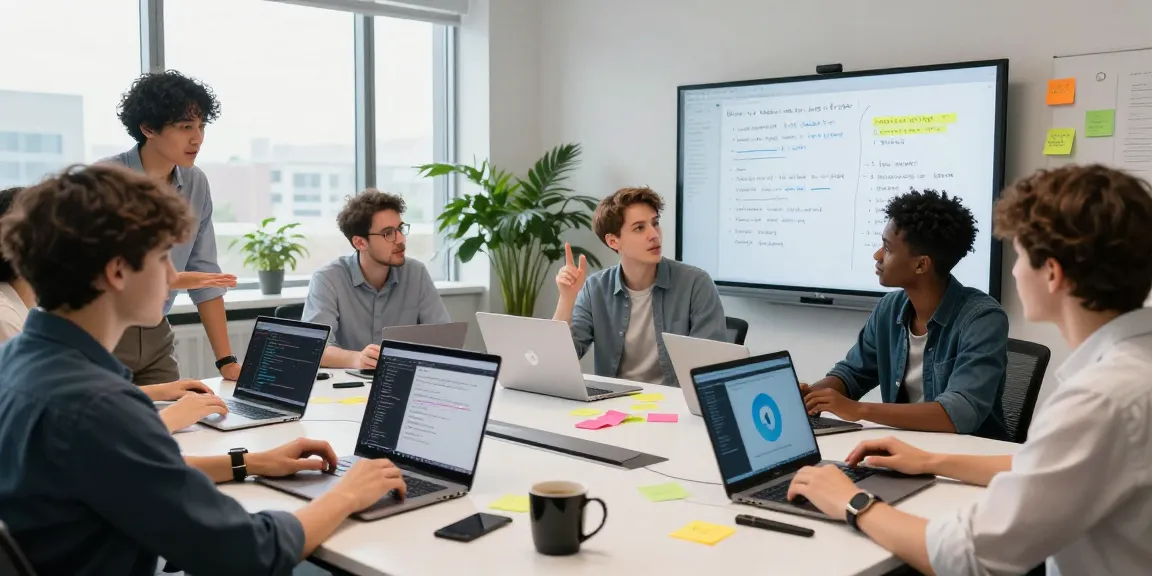 Collaboration in tech development for telegram官网 applications, showcasing teamwork and creativity.