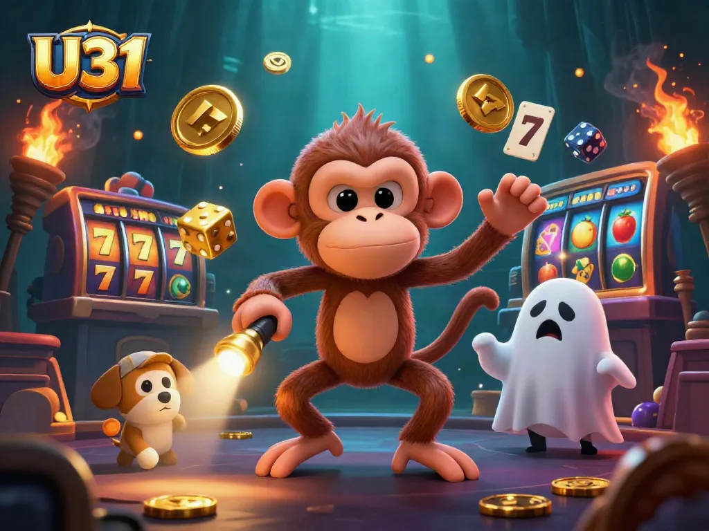 Experience thrilling action at U31's haunted casino with ghostly figures and captivating jackpots.