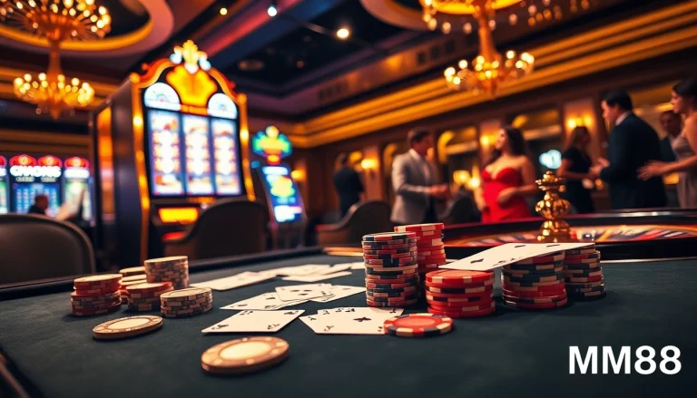 Experience the thrill of gambling at MM88, featuring luxurious casinos and vibrant gaming tables.