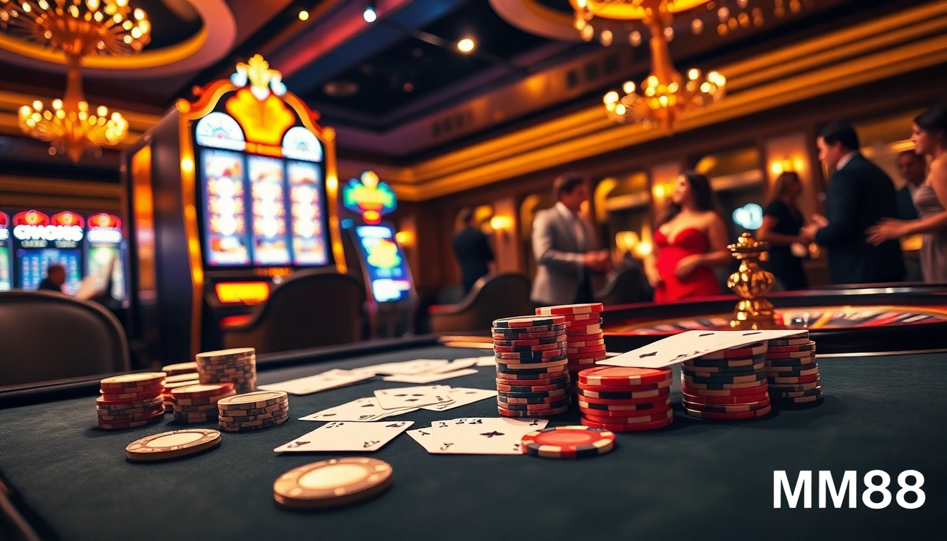 Experience the thrill of gambling at MM88, featuring luxurious casinos and vibrant gaming tables.