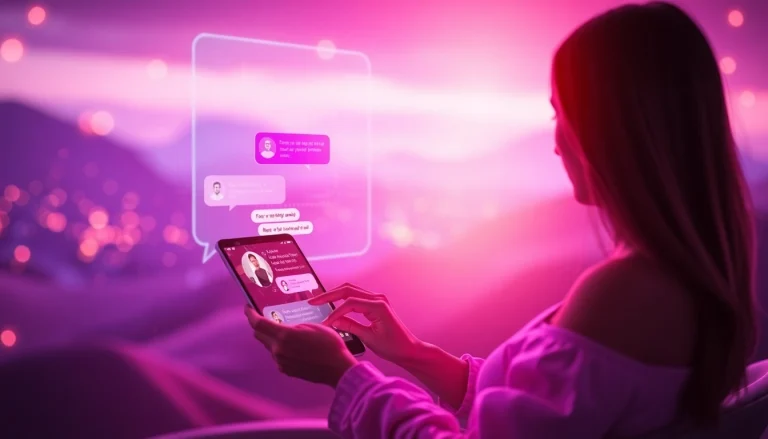 Engaging in sex AI chat with a futuristic digital chatbot interface