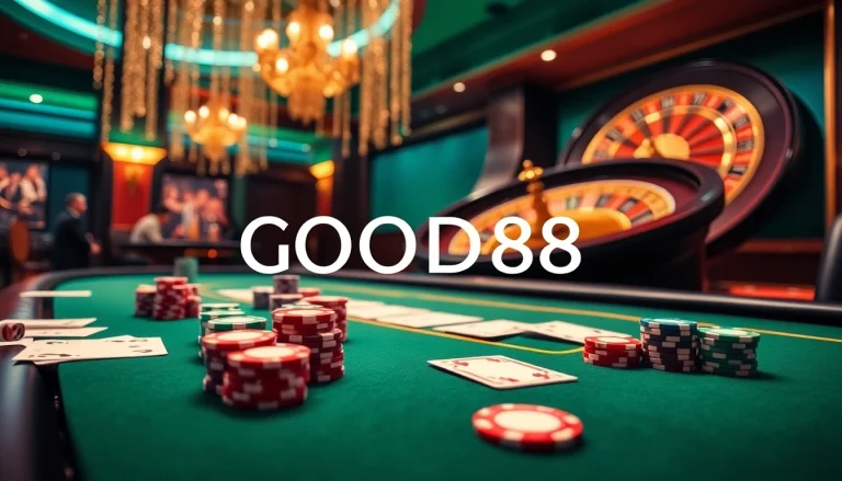 Experience the excitement of GOOD88 with engaging poker and roulette action.