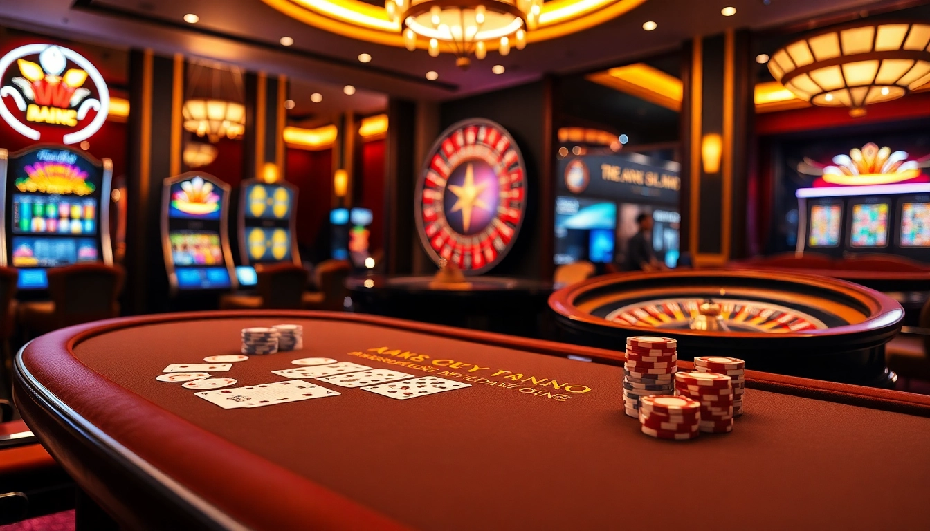 Action-packed poker game at Nhà cái AU88 with vibrant chip stacks and cards.