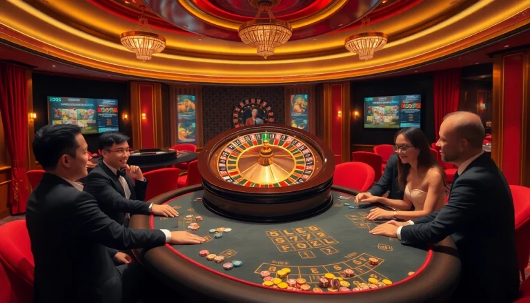 Experience the thrill of UU88 casino gaming with vibrant roulette and blackjack action.