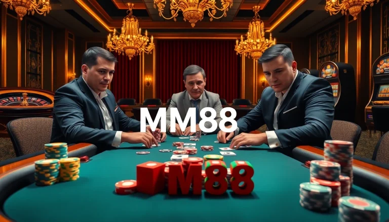 Experience the thrill of MM88 gaming with vibrant poker and roulette action.