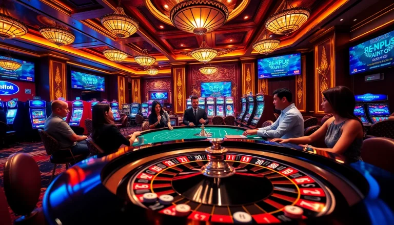 Experience the thrill of betting at a luxurious casino setting featuring elements from https://rr88c.mobi/.