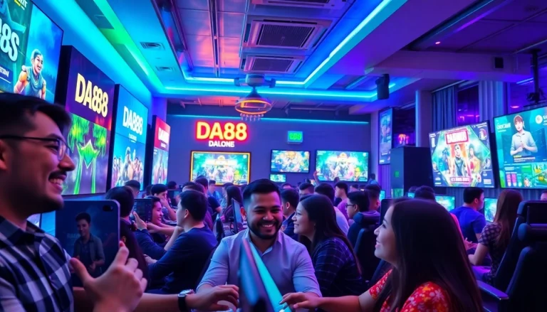 Experience the excitement of gaming at https://da88.media/ with vibrant gaming lounge atmosphere.